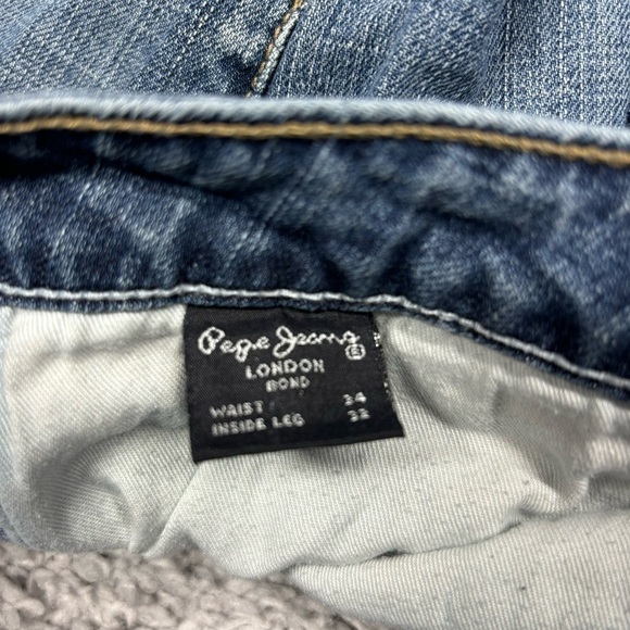 Pepe Jeans Mens 34 x 32 Bond Straight Light Wash Classic Casual Denim Night Out - Picture 3 of 5